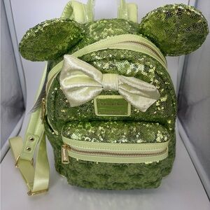 Disney Loungefly Backpack - Tinker Bell Green - Sequined